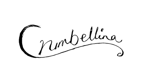 Cumbellina logo in cursive on a white background